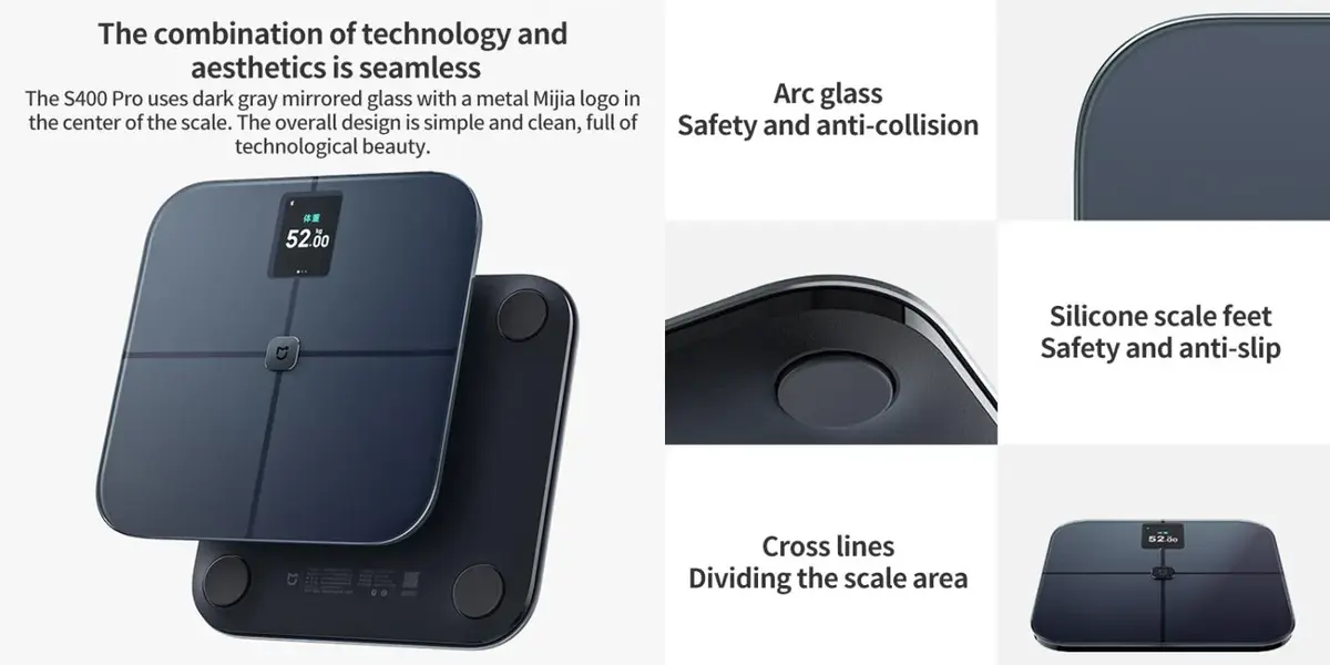 Xiaomi Mijia Body Fat Scale S400 Pro accurate BMI and visceral fat measurement