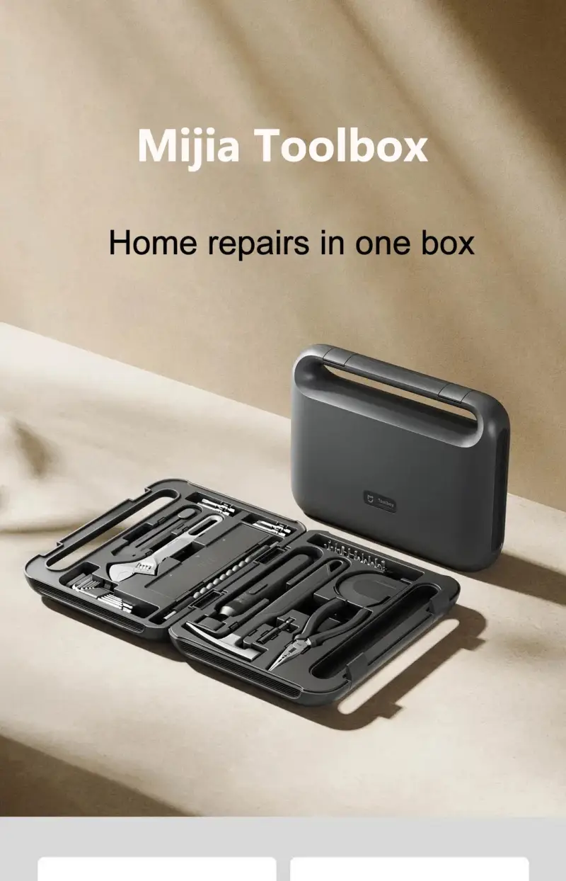 Xiaomi Mijia Toolbox 32 in 1 electric screwdriver set with portable hard case for home repair in Bangladesh