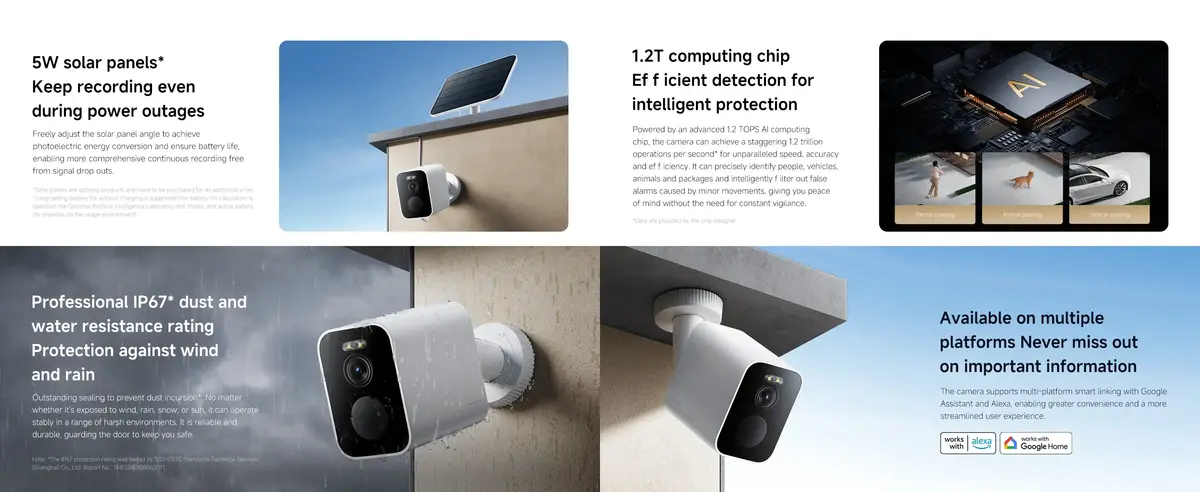 Xiaomi MJSXJ06BY Outdoor Camera BW500 wireless smart home security camera