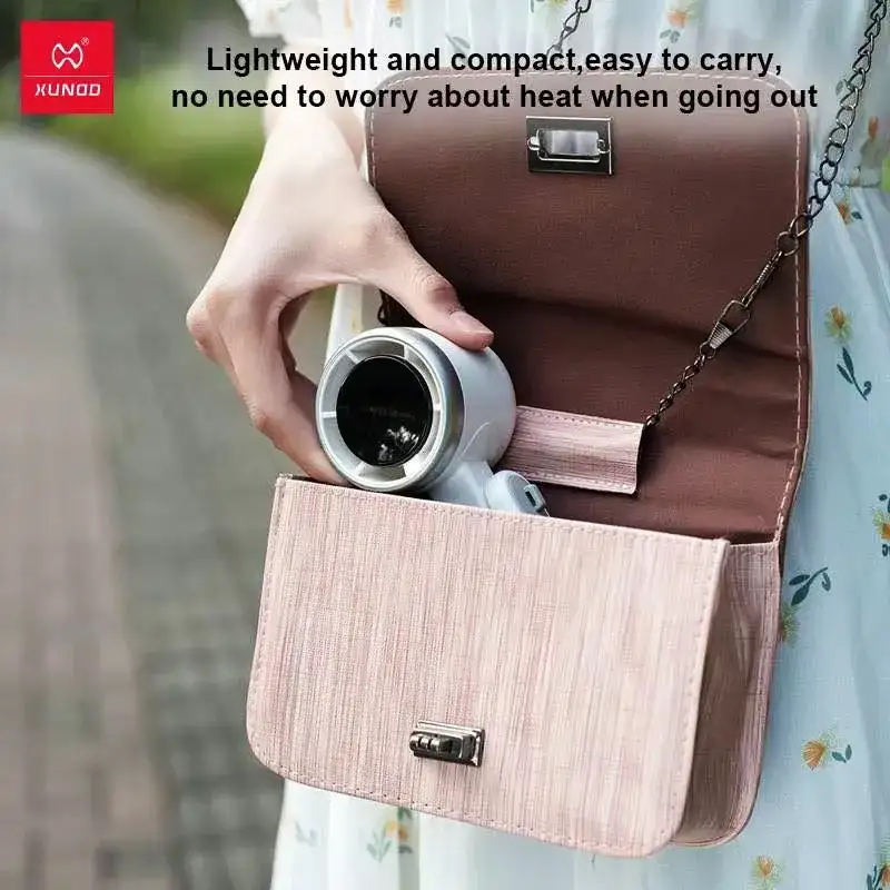 Original Xundd Mini Folding Fan XDOT 065 compact travel fan with lanyard