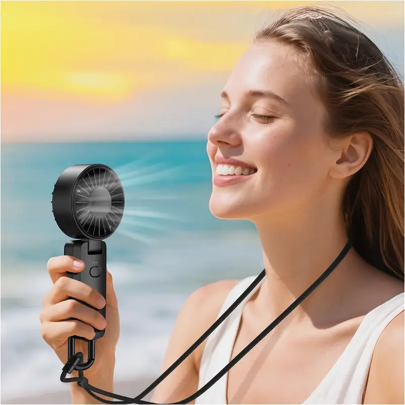 ACEFAST Handheld Fan YF2 compact rechargeable fan with 4 speed levels and powerful airflow for daily personal cooling use