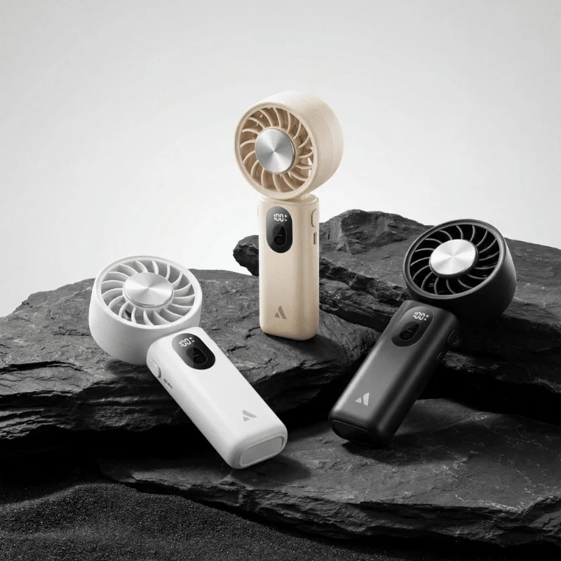 Aecooly PC01 portable handheld fan with 4000mAh battery and USB Type-C fast charging for daily use