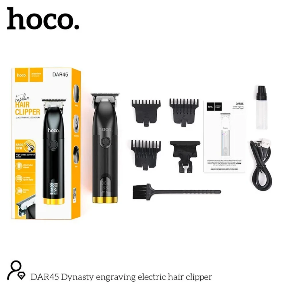 HOCO Electric Hair Clipper DAR45 with High-Speed Motor and LED Display