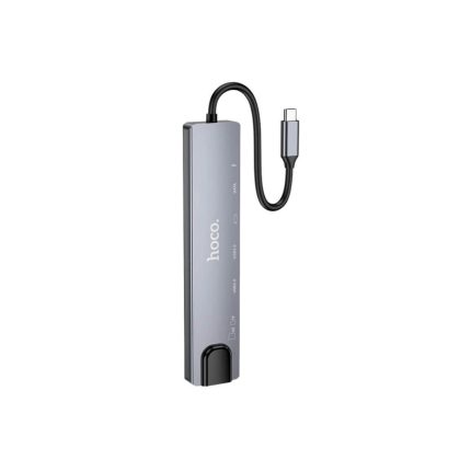 Hoco 8 in 1 docking hub DUP09 with USB 3.0 ports and PD charging for MacBook and Windows laptops