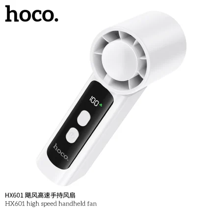HOCO HX601 ultra high speed portable fan with 20000 RPM motor and 100 adjustable wind levels for Bangladesh heat