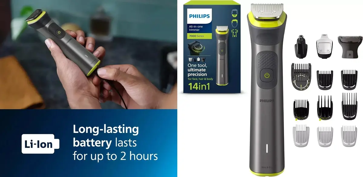 Philips MG7940/75 Multifunction Body Hair Groomer for face hair and body styling with BeardSense technology
