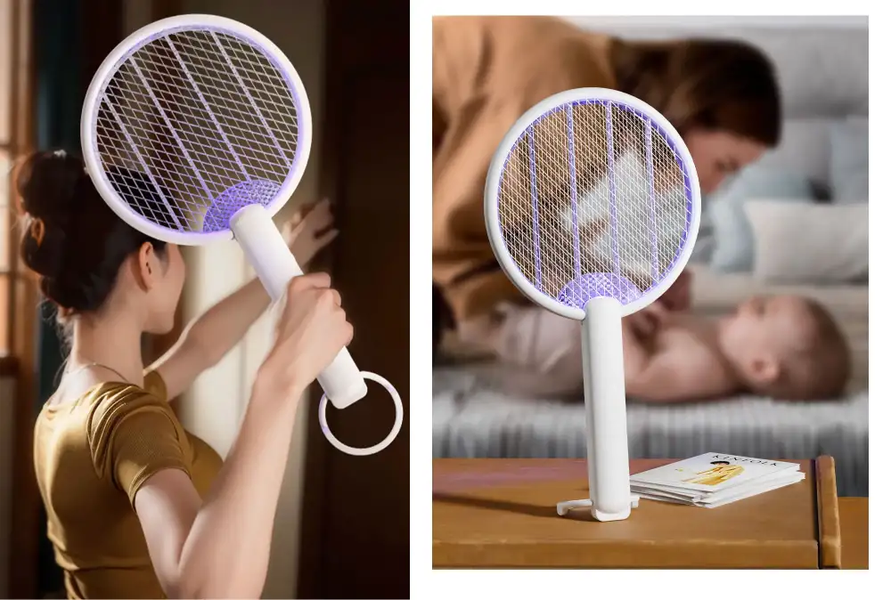 Xiaomi Qualitell C3 rechargeable mosquito swatter with dual mode lighting and powerful insect killing performance