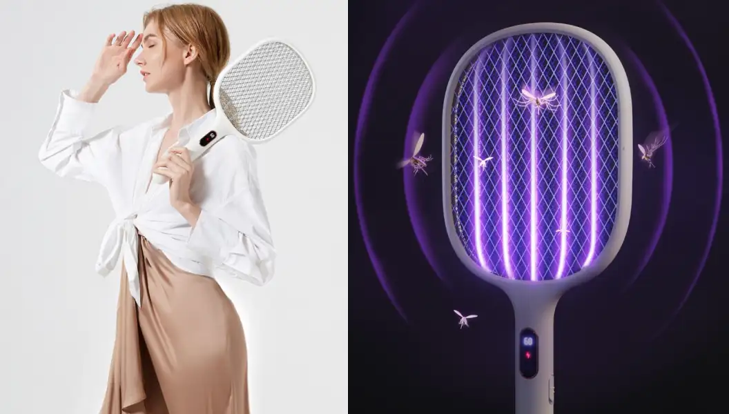 Qualitell Mosquito Killer S1 UV light attraction mosquito bat with safe triple layer protection design