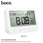 HOCO HX44 smart digital alarm clock with indoor thermometer and large LED display for bedroom desk use
