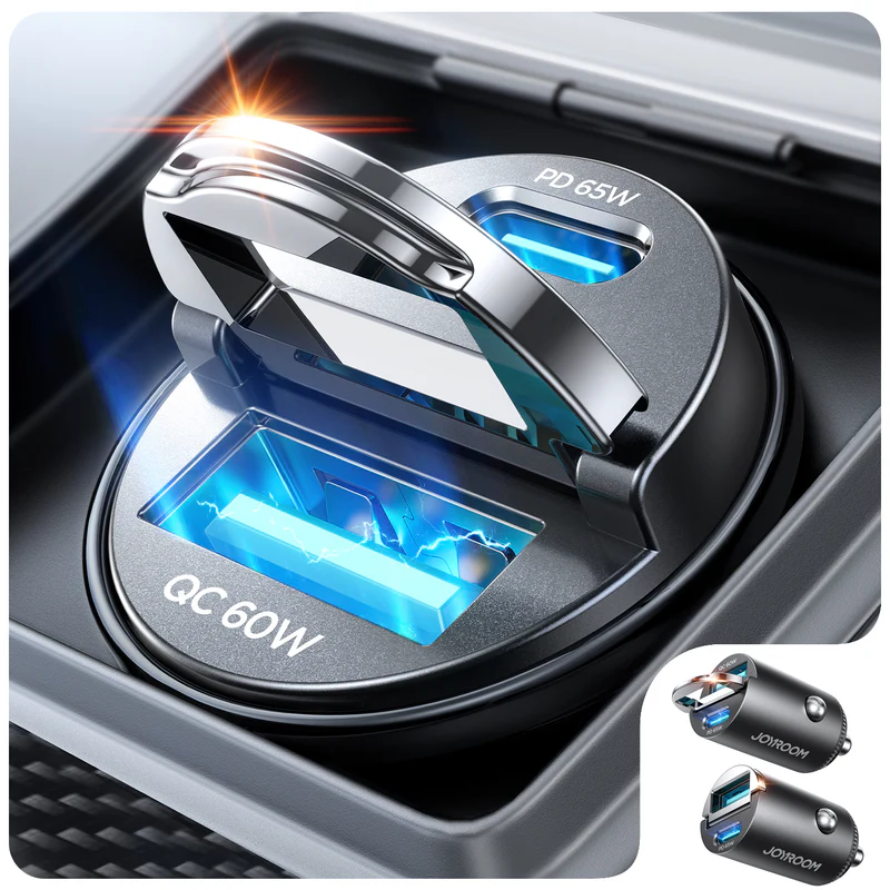 65W PD fast car charger JOYROOM JR-CCN18 USB-C fast charging mini car charger for travel use in Bangladesh