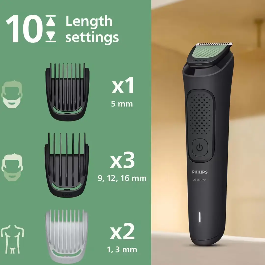 Philips beard hair body MG3931/15 trimmer precision grooming tool with self sharpening blades