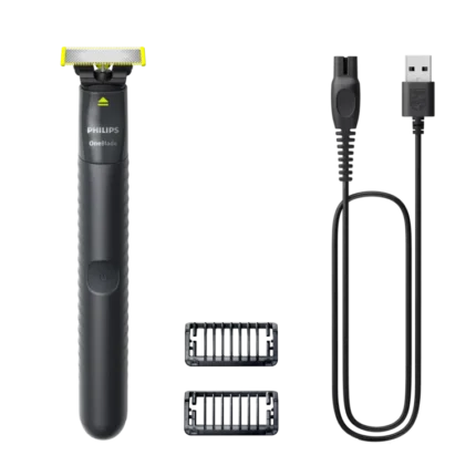 Philips QP1424/10 OneBlade rechargeable hybrid trimmer for smooth daily beard grooming