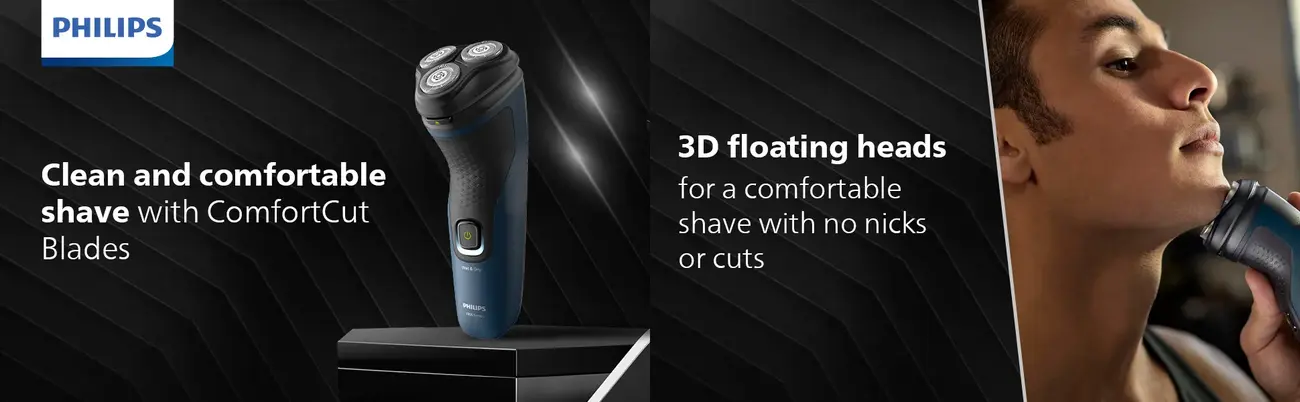 Best Wet and Dry Shaver for Men with self sharpening ComfortCut blade system