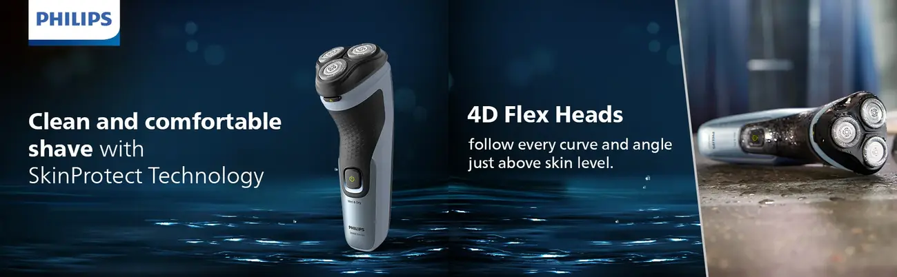 Philips 3000X electric shaver for smooth daily beard shaving and facial grooming