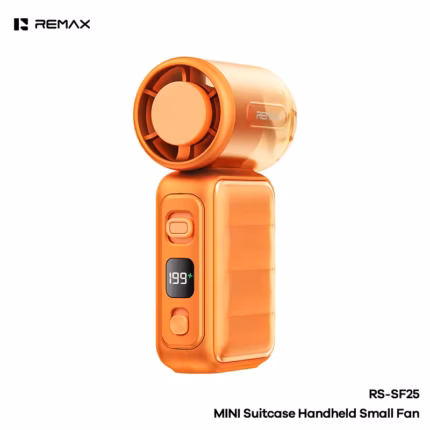 REMAX RS-SF25 portable mini cooling fan with smart digital display and turbo wind technology