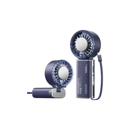 Remax Portable Cooling Fan Bangladesh with foldable design and rechargeable 10000mAh battery