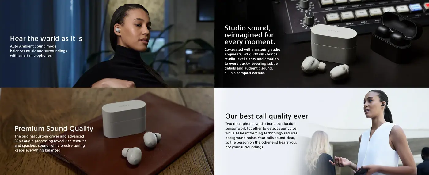 Sony Wireless Bluetooth Earbuds LDAC with high resolution audio support