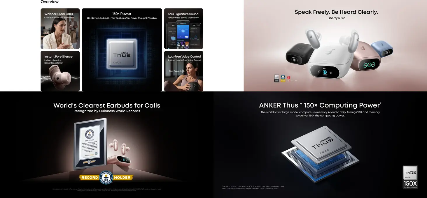 Soundcore Liberty 5 Pro premium wireless earbuds with advanced adaptive ANC technology