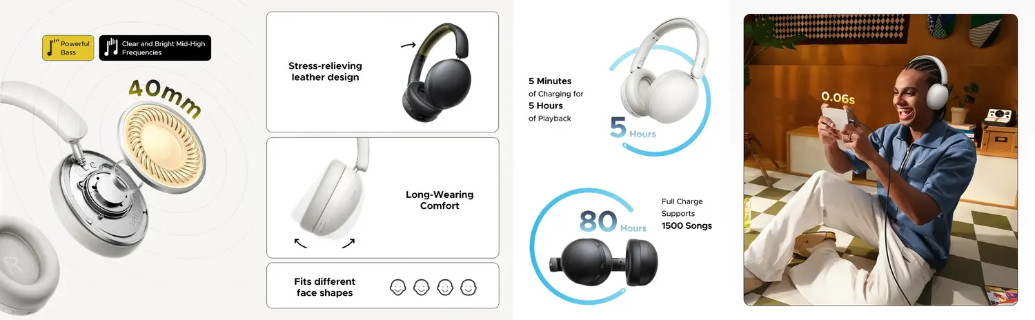 Best ANC headphones in Bangladesh with long battery backup and immersive over ear comfort