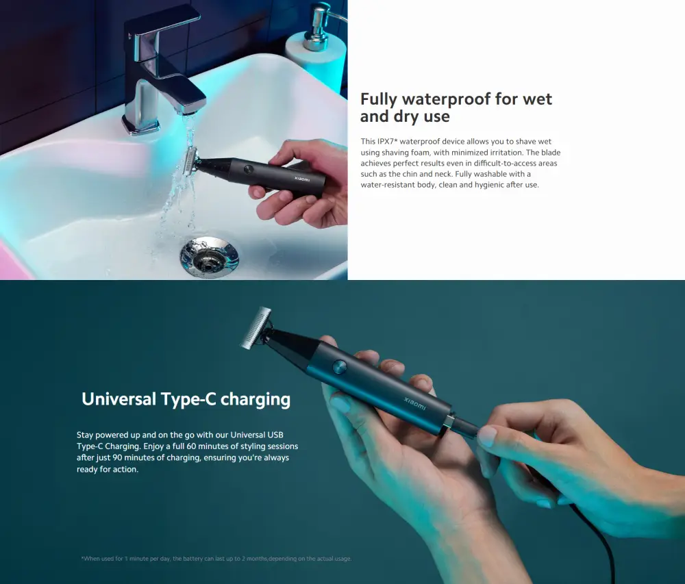 All-in-One Grooming Kit for beard trimming edging and shaving with adjustable length settings