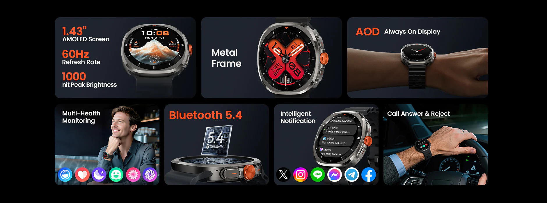Haylou Vibe Smart Watch with 1.78-inch AMOLED display, heart rate monitoring, and SpO₂ tracking