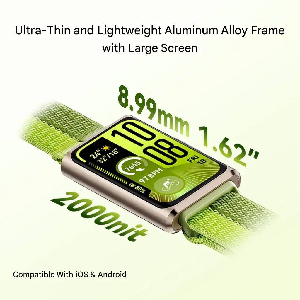 HUAWEI AMOLED Fitness Band with 1.62 Inch AMOLED Display and SpO2 Monitoring
