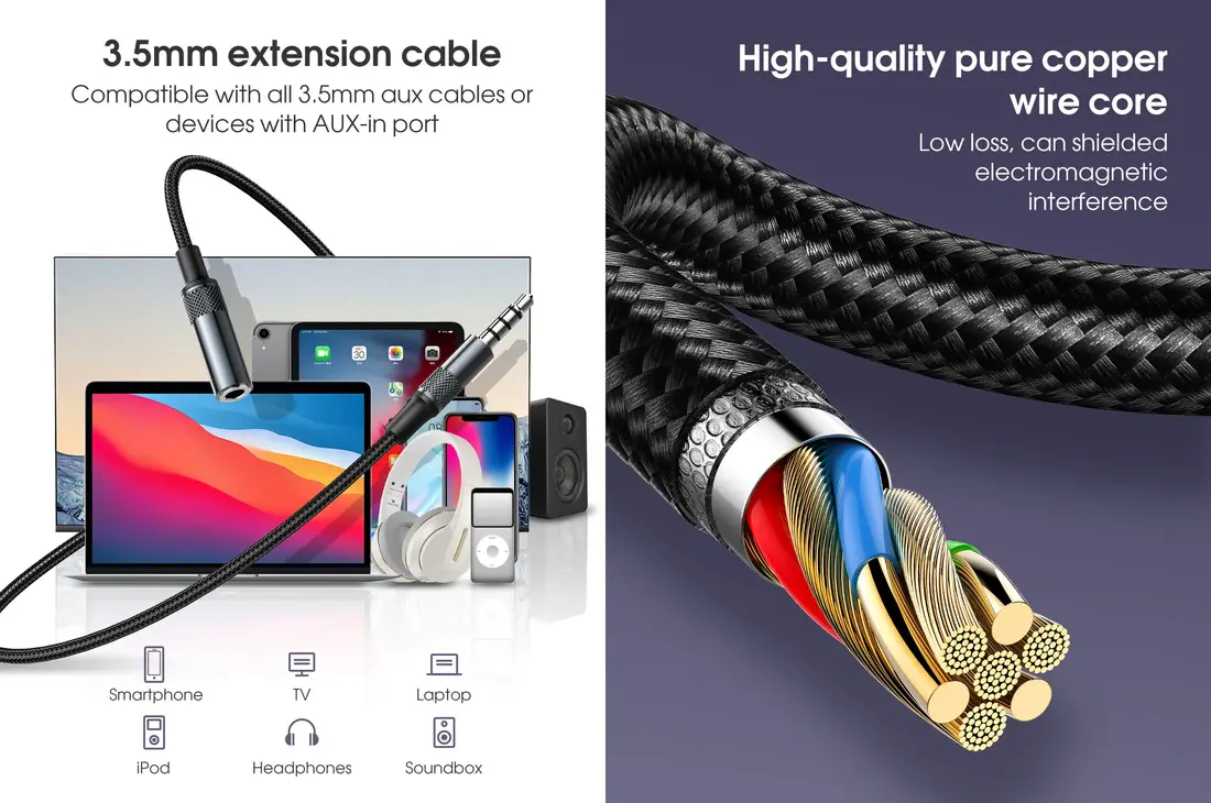 LDNIO LS-Y81B 3.5mm High-Quality Audio Extension Cable Price in Bangladesh