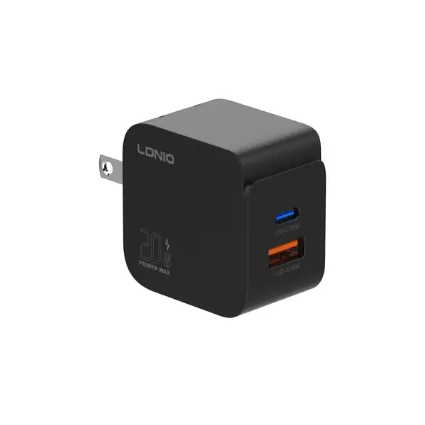 ldnio-q1-20w-usb-c-usb-a-fast-charger (4) 20W USB-C PD Charger compact travel charger with fast charging technology
