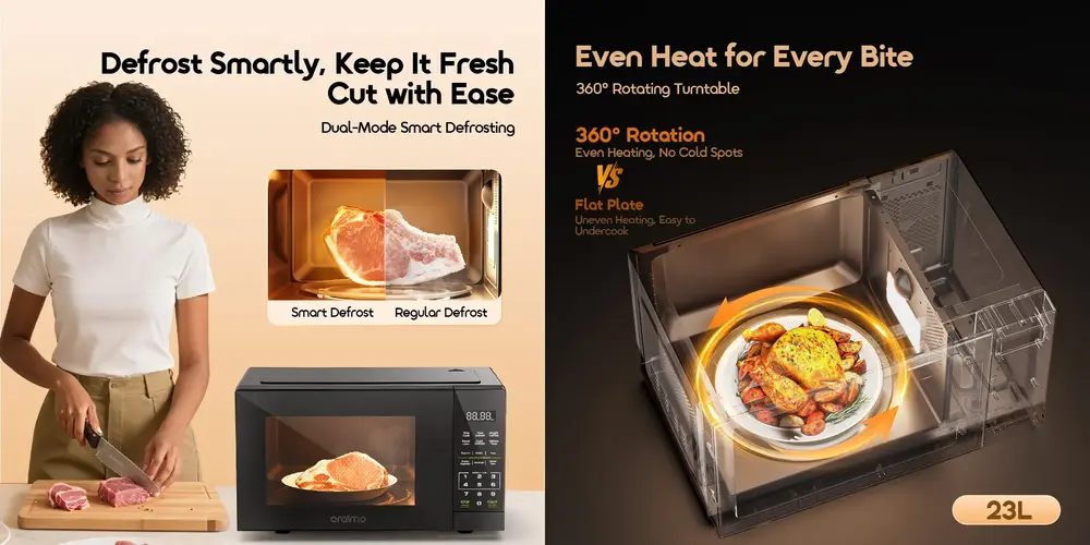 Latest Oraimo Microwave Oven Price in Bangladesh for 23L touchscreen microwave with quiet operation
