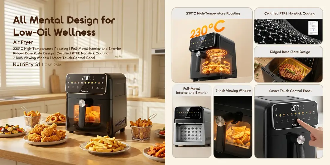 Oraimo NutriFry S1 6L 1500W Digital Air Fryer Price in Bangladesh