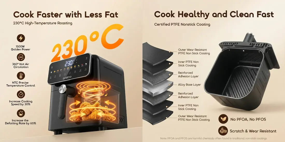 Oraimo OAF-261A NutriFry S1 Air Fryer for Healthy Oil Free Cooking