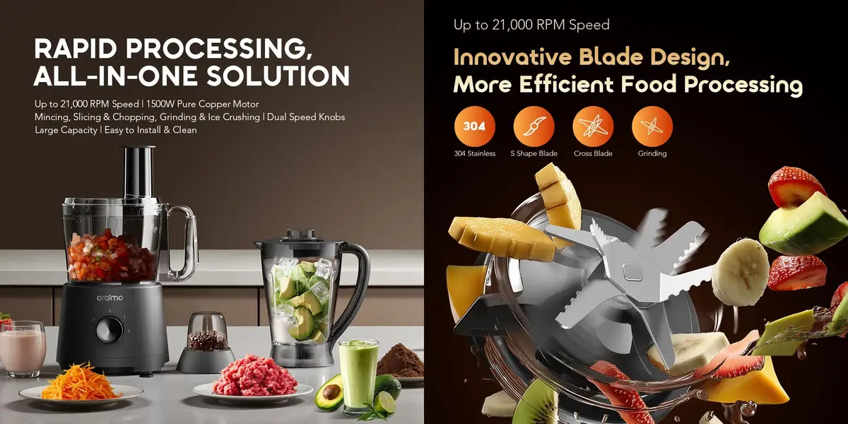 Oraimo OmniBlend 1500W 4-in-1 Multifunctional Blender for Smoothies and Juicing in Bangladesh