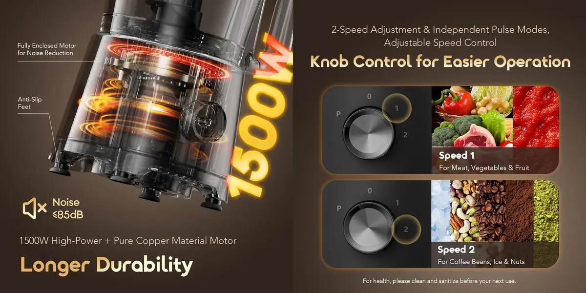 Oraimo OBL-581A OmniBlend Blender with 1500W Copper Motor for Home Kitchen Use