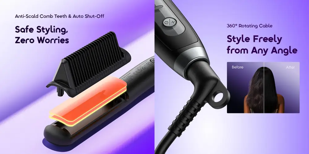 Latest Oraimo Hair Straightener Price in BD for original OHS-220N salon-quality styling brush