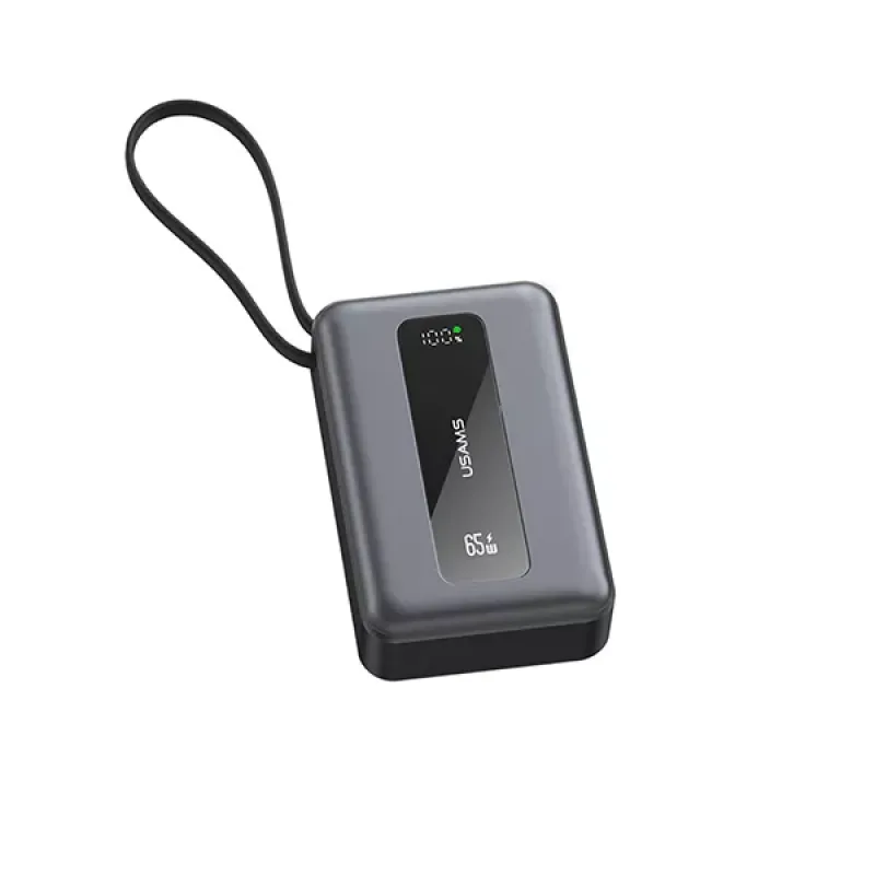 usams-cd243-65w-20000mah-power-bank (1) Best Laptop Power Bank in Bangladesh with 65W PD charging, integrated Type-C cable, and 20000mAh battery