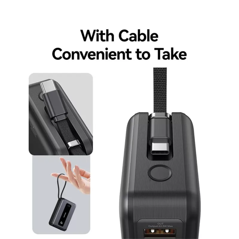 65W USB-C PD Power Bank for MacBook, USB-C laptops, tablets, smartphones, and fast travel charging